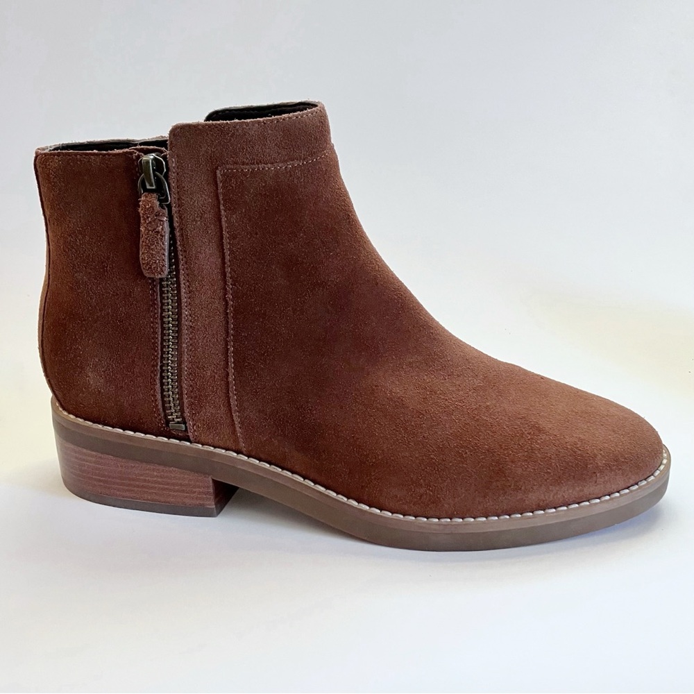 New COLE HAAN RENE ANKLE BOOTIES Bison Suede Size 9.5 NWOB $74